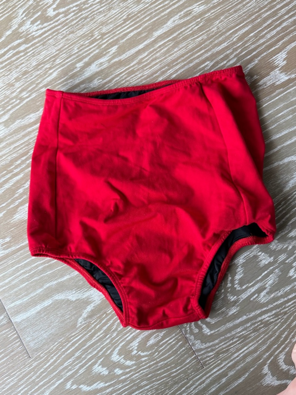 Red High-Waist  Swim Bottoms XS